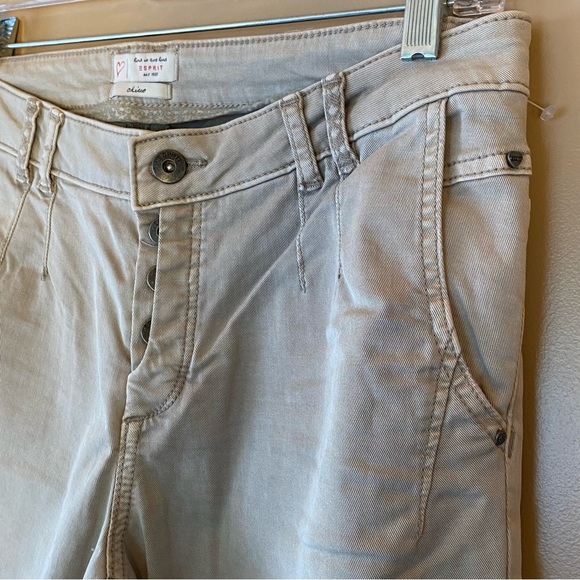 Esprit Size 6 button down khaki chinos, NWOT - Picture 6 of 11